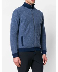 Pull à fermeture éclair bleu Doriani Cashmere