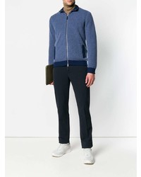 Pull à fermeture éclair bleu Doriani Cashmere