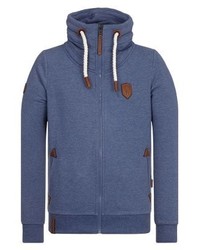 Pull à fermeture éclair bleu Naketano