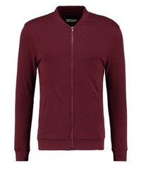 Pull à fermeture éclair bordeaux KIOMI