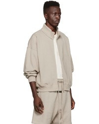 Pull à fermeture éclair gris Essentials