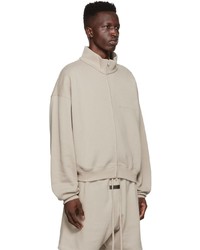 Pull à fermeture éclair gris Essentials