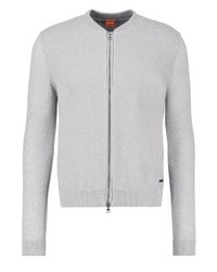 Pull à fermeture éclair gris Hugo Boss