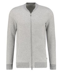 Pull à fermeture éclair gris