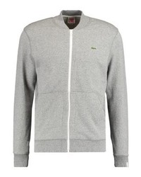 Pull à fermeture éclair gris Lacoste