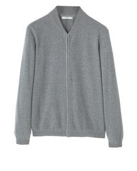 Pull à fermeture éclair gris Mango