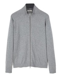 Pull à fermeture éclair gris Mango