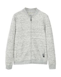 Pull à fermeture éclair gris Mango