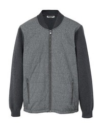 Pull à fermeture éclair gris Mango