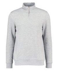 Pull à fermeture éclair gris New Look