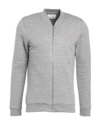 Pull à fermeture éclair gris Samsøe & Samsøe