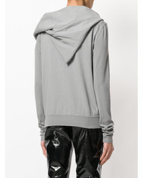 Pull à fermeture éclair gris Rick Owens DRKSHDW