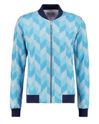 Pull à fermeture éclair imprimé bleu clair French Kick