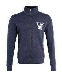 Pull à fermeture éclair imprimé bleu marine Esprit