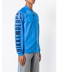 Pull à fermeture éclair imprimé bleu Dirk Bikkembergs