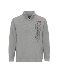 Pull à fermeture éclair imprimé gris Jan Vanderstorm