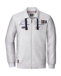 Pull à fermeture éclair imprimé gris Jan Vanderstorm