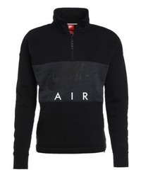 Pull à fermeture éclair imprimé noir Nike