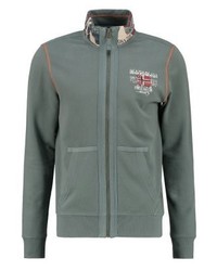 Pull à fermeture éclair imprimé olive Napapijri