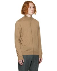 Pull à fermeture éclair marron clair Dunhill