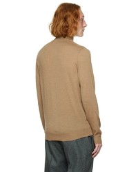 Pull à fermeture éclair marron clair Dunhill