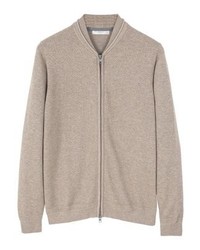 Pull à fermeture éclair marron clair Mango