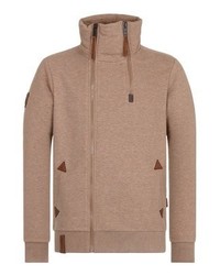 Pull à fermeture éclair marron clair Naketano