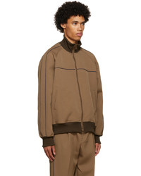 Pull à fermeture éclair marron Sacai