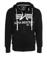 Pull à fermeture éclair noir Alpha Industries