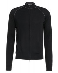 Pull à fermeture éclair noir Armani Collezioni