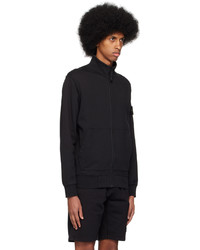 Pull à fermeture éclair noir Stone Island