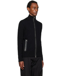 Pull à fermeture éclair noir Moncler