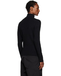 Pull à fermeture éclair noir Moncler