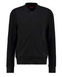 Pull à fermeture éclair noir Hugo Boss