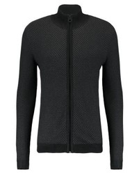 Pull à fermeture éclair noir Tom Tailor