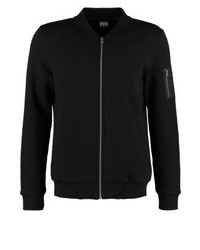 Pull à fermeture éclair noir Urban Classics