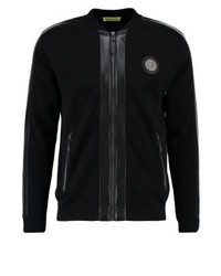 Pull à fermeture éclair noir Versace