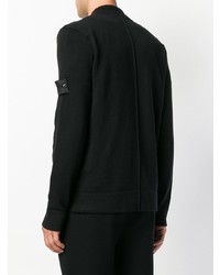 Pull à fermeture éclair noir Stone Island Shadow Project