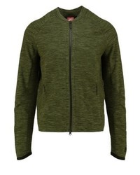 Pull à fermeture éclair olive Nike