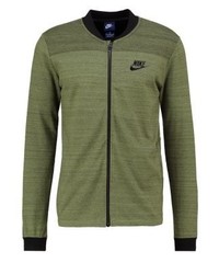 Pull à fermeture éclair olive Nike
