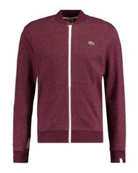 Pull à fermeture éclair pourpre foncé Lacoste