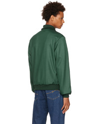 Pull à fermeture éclair vert foncé Lanvin