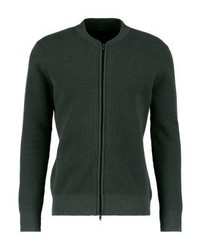 Pull à fermeture éclair vert foncé