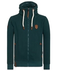 Pull à fermeture éclair vert foncé Naketano