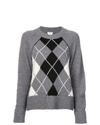 Pull à losanges gris