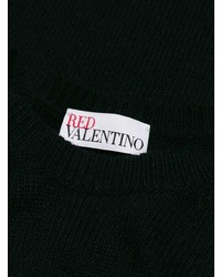 Pull à manches courtes à fleurs noir RED Valentino