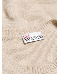 Pull à manches courtes imprimé beige RED Valentino