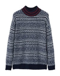 Pull à rayures horizontales bleu Mango