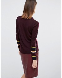 Pull à rayures horizontales bordeaux Whistles