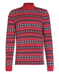 Pull à rayures horizontales rouge Bogner